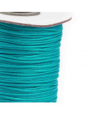 Cordón de poliester encerado. Piel de Serpiente. Color DARK TURQUOISE. 1 mm grosor. 5 metros.