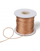 Cordón de poliester encerado. Piel de Serpiente. Color GOLD. 1 mm grosor. 5 metros.