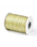 Cordón de poliester encerado. Piel de Serpiente. Color DARK KHAKI. 1 mm grosor. 5 metros.