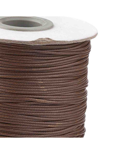 Cordón de poliester encerado. Piel de Serpiente. Color SIENNA. 1 mm grosor. 5 metros.