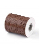 Cordón de poliester encerado. Piel de Serpiente. Color SIENNA. 1 mm grosor. 5 metros.