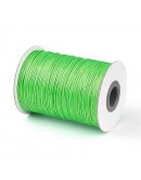 Cordón de poliester encerado. Piel de Serpiente. Color LIME GREEN. 1 mm grosor. 5 metros.