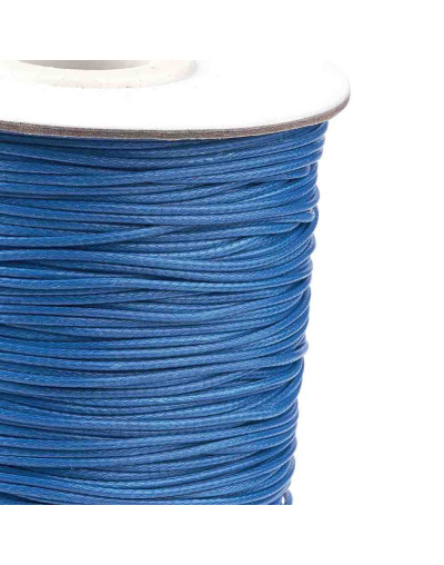 Cordón de poliester encerado. Piel de Serpiente. Color ROYAL BLUE. 1 mm grosor. 5 metros.