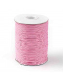 Cordón de poliester encerado. Piel de Serpiente. Color HOT PINK. 1 mm grosor. 5 metros.