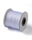 Cordón de poliester encerado. Piel de Serpiente. Color WHITE. 1 mm grosor. 5 metros.