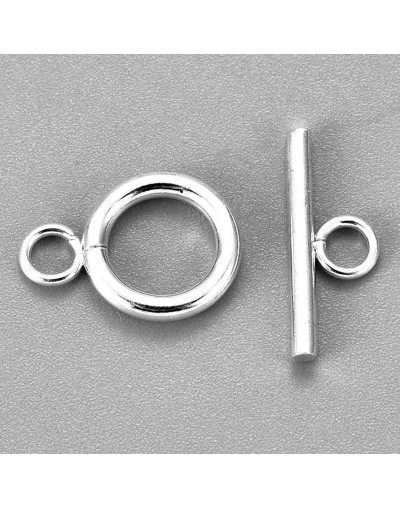Cierre Acero inoxidable Color plateado 16x12 milímetros Barra 18 mm 1 juego Cierre Acero inoxidable Color plateado 16x12 milímetros Barra 18 mm 1 juego