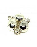 Cierre magnético. Aleación de cobre. Color plateado. 11,5x6 milímetros. 1,2 mm agujero. 2 sets 