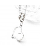 European Beads. Corazón (1). Aleación. Color plata antigua. 27 milímetros. 5 mm perforación. 2 uds.