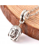 European Beads. Buddha. Aleación. Color plata antigua. 24 milímetros. 5 mm perforación. 2 uds.