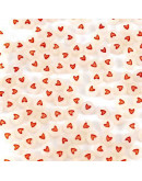 Corazón rojo sólido. Moneda fluorescente. 7 mm diámetro. 1,5 mm perforación. 100 uds aprox.