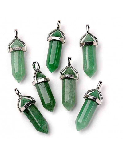 Aventurina verde. con engarce de aleación de cobre. 35 milímetros. 3x5 mm engarce. 1 unidad