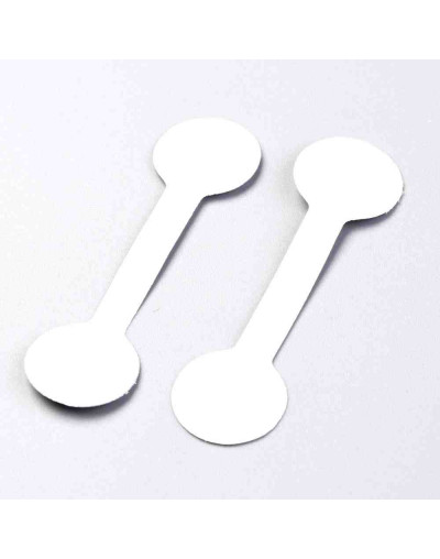 Etiquetas adhesivas. Círculo. Color blanco. 50x14 milímetros. 50 unidades (aproximado). Etiquetas adhesivas. Círculo. Color blanco. 50x14 milímetros. 50 unidades (aproximado).