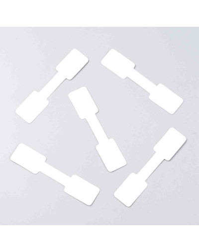 Etiquetas adhesivas. Rectángulo. Color blanco. 60x13 milímetros. 50 unidades (aproximado). Etiquetas adhesivas. Rectángulo. Color blanco. 60x13 milímetros. 50 unidades (aproximado).