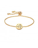 Huella de perro. Acero Inoxidable. Color dorado. 12x0,8 mm 1 mm perforación