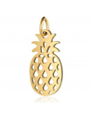 Piña. Acero inoxidable. Color dorado. 17,5x9x1 mm. Con arandela 5 mm. 1 unidad Piña. Acero inoxidable. Color dorado. 17,5x9x1 mm. Con arandela 5 mm. 1 unidad