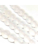 Esfera frost. Blanco. 08 milímetros diámetro. 1,20 mm perforación. 100 unidades hilo (aproximado).