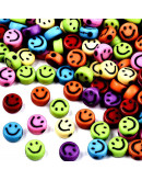 Smile negro. Moneda multicolor. 7x3,5 milímetros. 1,5 mm perforación. 100 unidades aproximado.