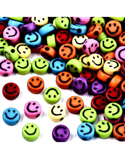 Smile negro. Moneda multicolor. 7x3,5 milímetros. 1,5 mm perforación. 100 unidades aproximado.