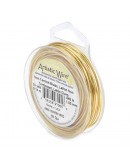 Aleación de cobre. Dorado 14K. Redondo. Calibre 18 (1 mm), Temple suave. 10 yardas