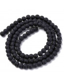 Esfera frost. Negro. 04 milímetros diámetro. 1 mm perforación. 80 unidades hilo (aproximado).