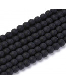 Esfera frost. Negro. 10 milímetros diámetro. 1,50 mm perforación. 30 unidades hilo (aproximado).