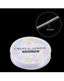 Hilo elástico Trasparente 0,8 mm diámetro 10 metros carrete 1 carrete