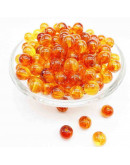 Imitación: Ambar. Esfera. 6 milímetros diámetro. 1,5 mm perforación. 100 unidades aproximado