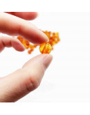 Imitación: Ambar. Esfera. 6 milímetros diámetro. 1,5 mm perforación. 100 unidades aproximado