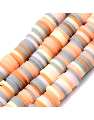 Discos. Color mixto. Pastel (2). 6 mm diámetro. 1 mm grosor. 1 mm perforación. 380~400 uds hilo.