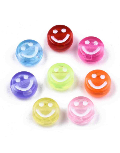 Smile blanco. Moneda transparente. 10 milímetros diámetro. 2 mm perforación. 50 unidades aproximado. Smile blanco. Moneda transparente. 10 milímetros diámetro. 2 mm perforación. 50 unidades aproximado.