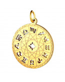 Constelación Zodiaco. Acero inoxidable. Color dorado. 22,5x19x1 mm. Con arandela 5 mm. 1 unidad Constelación Zodiaco. Acero inoxidable. Color dorado. 22,5x19x1 mm. Con arandela 5 mm. 1 unidad