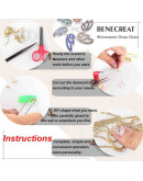 Cadena Rhinestone-Bronce Cristal 2 mm Cadena color dorado 1 metro