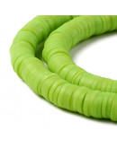 Discos. Color lima. 6 milímetros diámetro. 1 mm grosor. 1 mm perforación. 380~400 uds hilo.