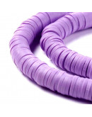 Discos. Color morado. 4 milímetros diámetro. 1 mm grosor. 1 mm perforación. 380~400 uds hilo.