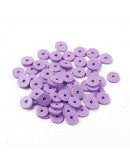 Discos. Color morado. 4 milímetros diámetro. 1 mm grosor. 1 mm perforación. 380~400 uds hilo.