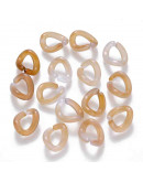 Eslabones de cadena. Twist. Color trigo. 15,5x13,5x6 mm. 50 unidades (aprox.)