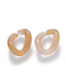 Eslabones de cadena. Twist. Color trigo. 15,5x13,5x6 mm. 50 unidades (aprox.)