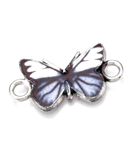 Mariposas. Aleación de cobre y esmalte. 12x23x2 mm. 2,50 mm perforación. 4 unidades