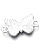 Mariposas. Aleación de cobre y esmalte. 12x23x2 mm. 2,50 mm perforación. 4 unidades Mariposas. Aleación de cobre y esmalte. 12x23x2 mm. 2,50 mm perforación. 4 unidades