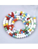 Rondelle faceteado. 4x3 milímetros. Varios colores. 1 mm perforación. 130 uds hilo (aproximado).