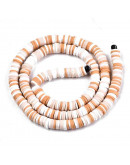 Discos. Color mixto. Café suave. 6 mm diámetro. 1 mm grosor. 1 mm perforación. 380~400 uds hilo.