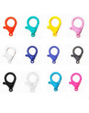 Cierre lobster. Acrílico. Color mixto. 35x24,5x6 mm. 3 mm agujero. 10 unidades