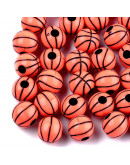 Deportes: Baloncesto. Color naranja. 12 milímetros diámetro. 4 mm perforación. 20 unidades.