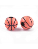 Deportes: Baloncesto. Color naranja. 12 milímetros diámetro. 4 mm perforación. 20 unidades.