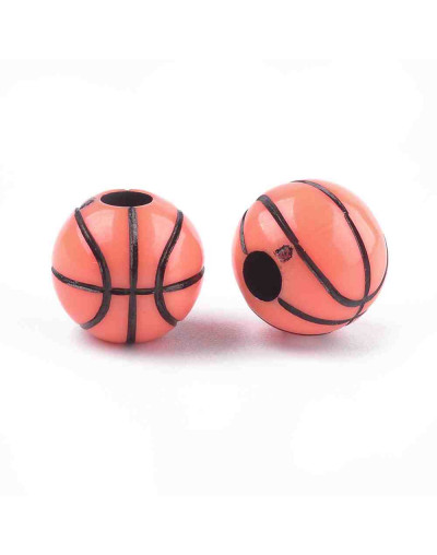 Deportes: Baloncesto. Color naranja. 12 milímetros diámetro. 4 mm perforación. 20 unidades.
