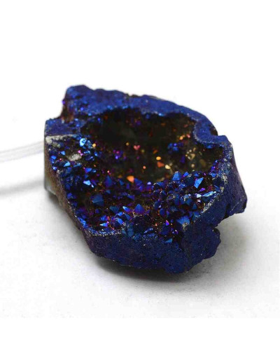 Agata. Electroplateada Druzy. Gota. De 36 a 42 mm. 1,5 mm perforación. 1 unidad Agata. Electroplateada Druzy. Gota. De 36 a 42 mm. 1,5 mm perforación. 1 unidad
