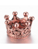 Corona (2). European beads. Aleación cobre. Color cobre antiguo. 10,5x7 mm. 6 mm perforación. 2 uds.