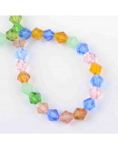 Bi-Cono. Multicolor. 4x4 milímetros. 1 mm perforación. 80 unidades hilo (aproximado).