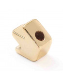 Corona. Aleación de Cobre. Baño 18K Gold. 5,5x5,5x3 mm. 1,2 mm perforacion. 4 unidades Corona. Aleación de Cobre. Baño 18K Gold. 5,5x5,5x3 mm. 1,2 mm perforacion. 4 unidades