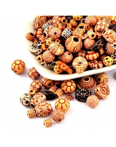 Estilo Antiguo (1). Varios diseños. Tonos café. De 9 a 30 mm. 25 uds. aproximadamente. 15 gramos.
